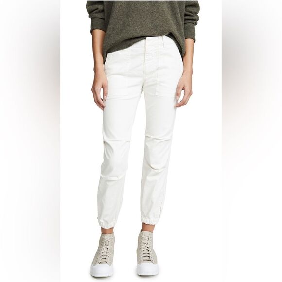 NILI LOTAN Cropped Military Pant in Eggshell - Picture 8 of 15